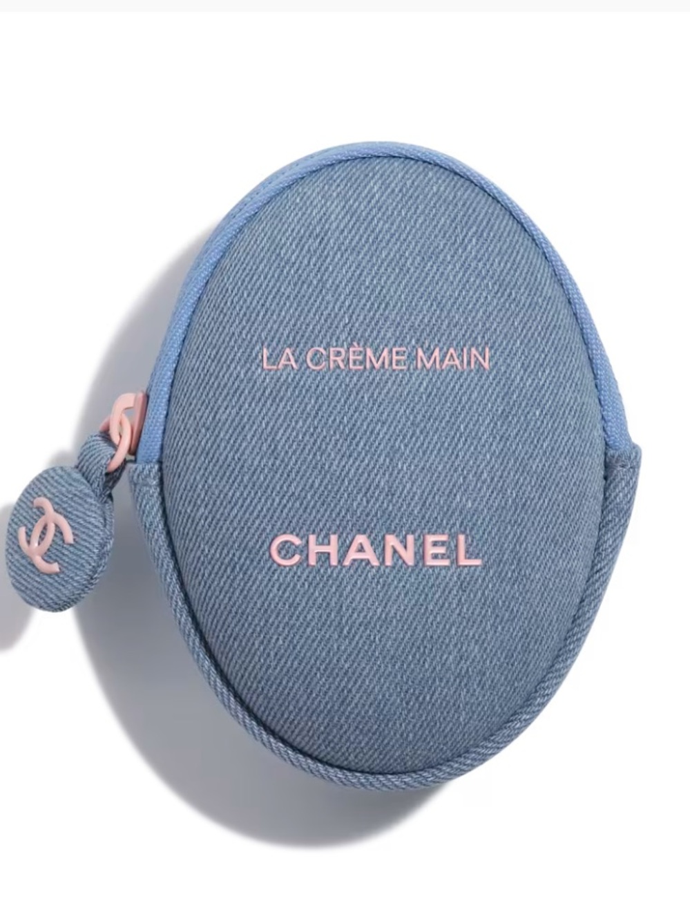 Chanel La Creme Main denim zip up pouch only